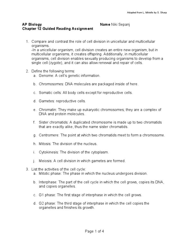 nelson biology 12 chapter 4 review answers